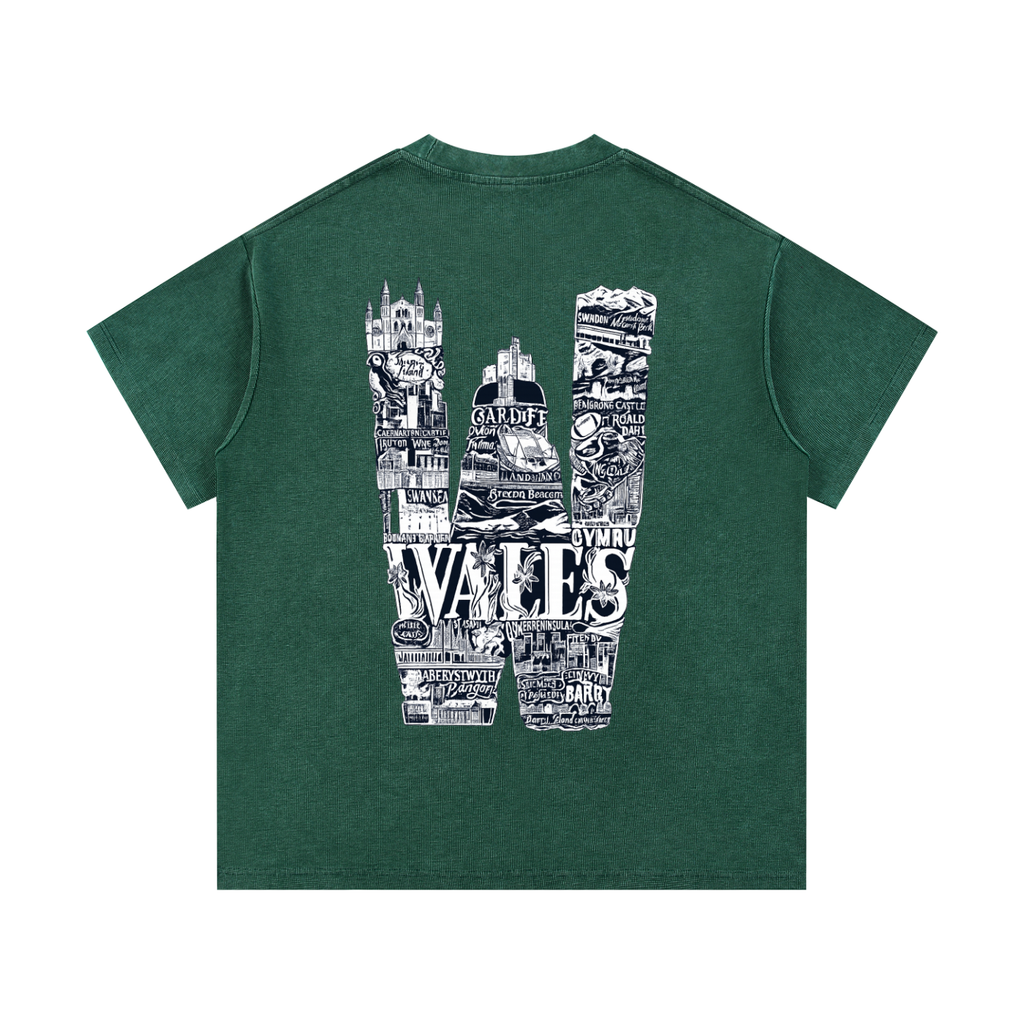 Mineral Wash Waffle Knit T-Shirt