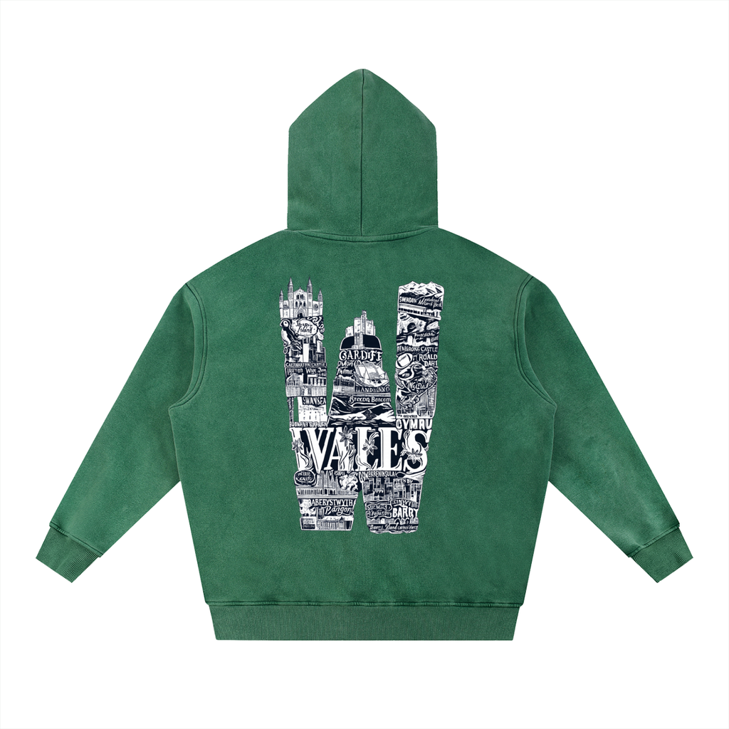 Snow Wash Fleece Oversize Hoodie