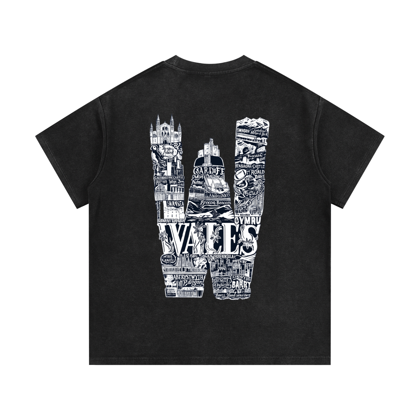 Mineral Wash Waffle Knit T-Shirt