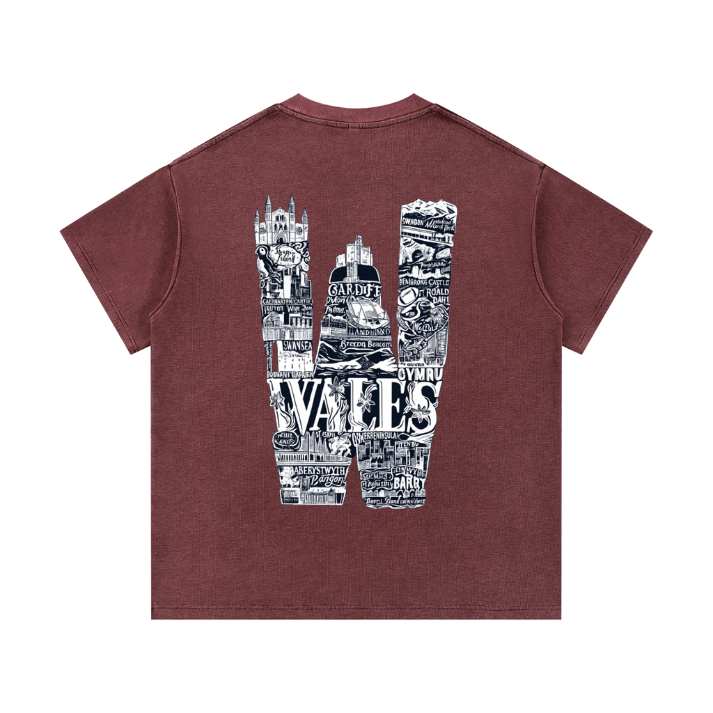 Mineral Wash Waffle Knit T-Shirt