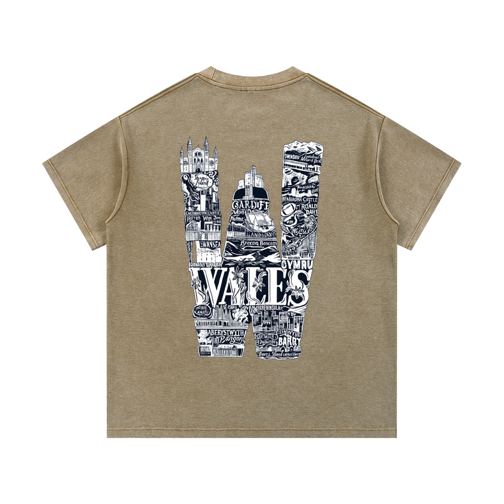 Mineral Wash Waffle Knit T-Shirt