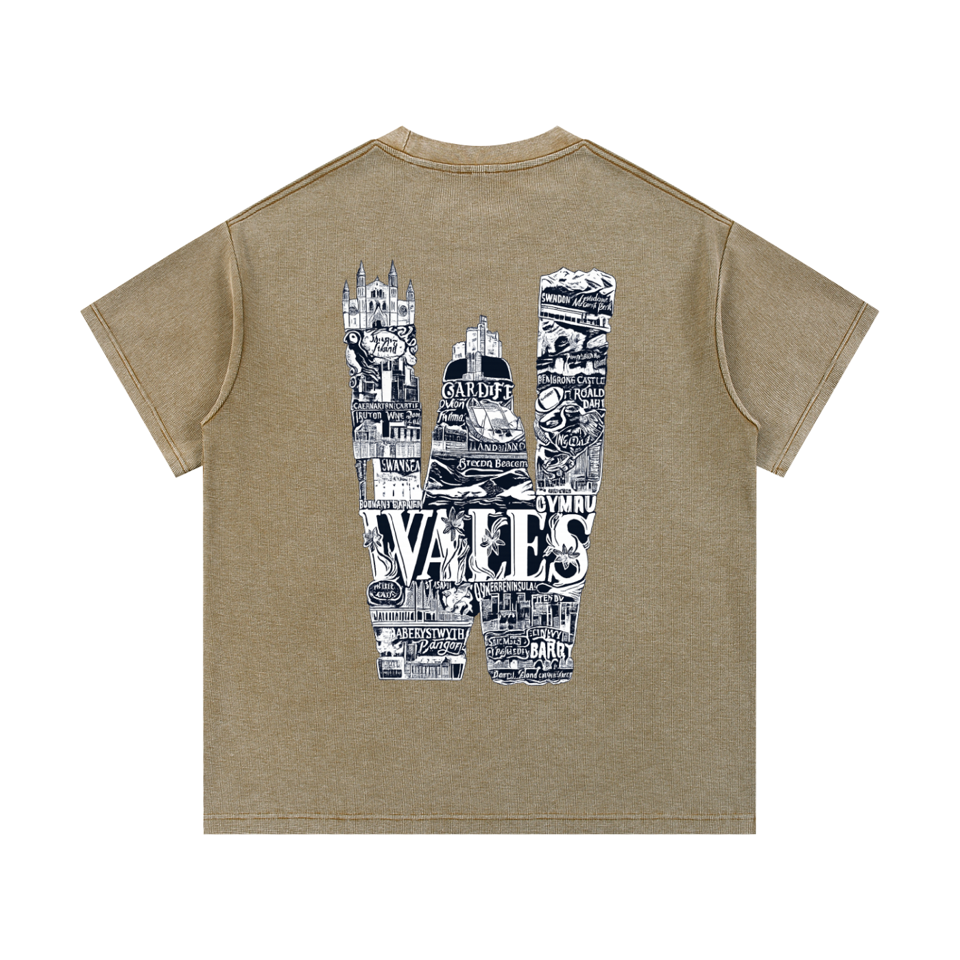 Mineral Wash Waffle Knit T-Shirt