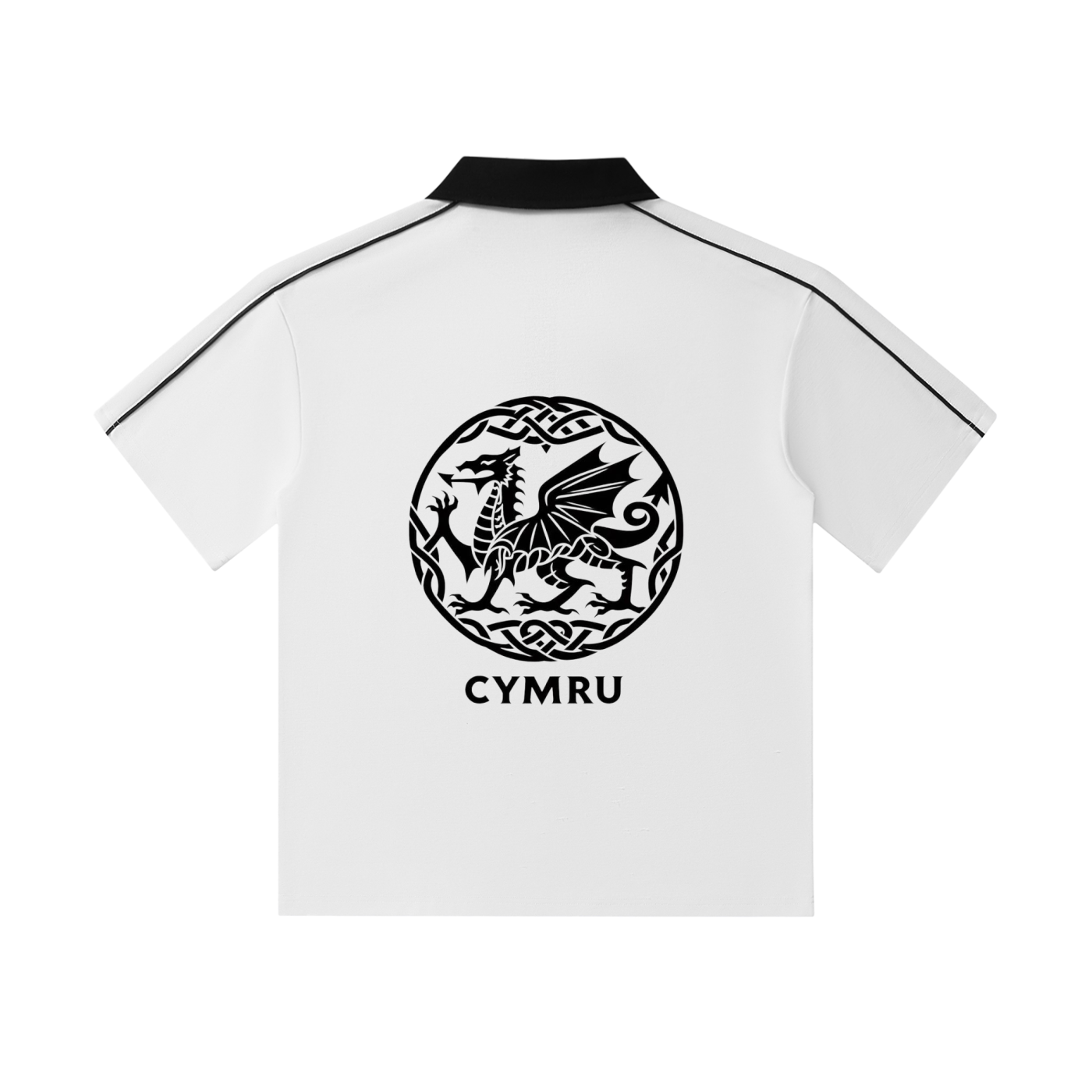 Contrast Collar Short-Sleeve Polo Shirt