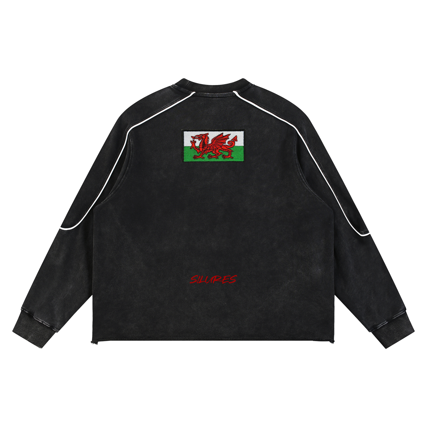 Mineral Wash Piping Raw Hem Sweatshirt