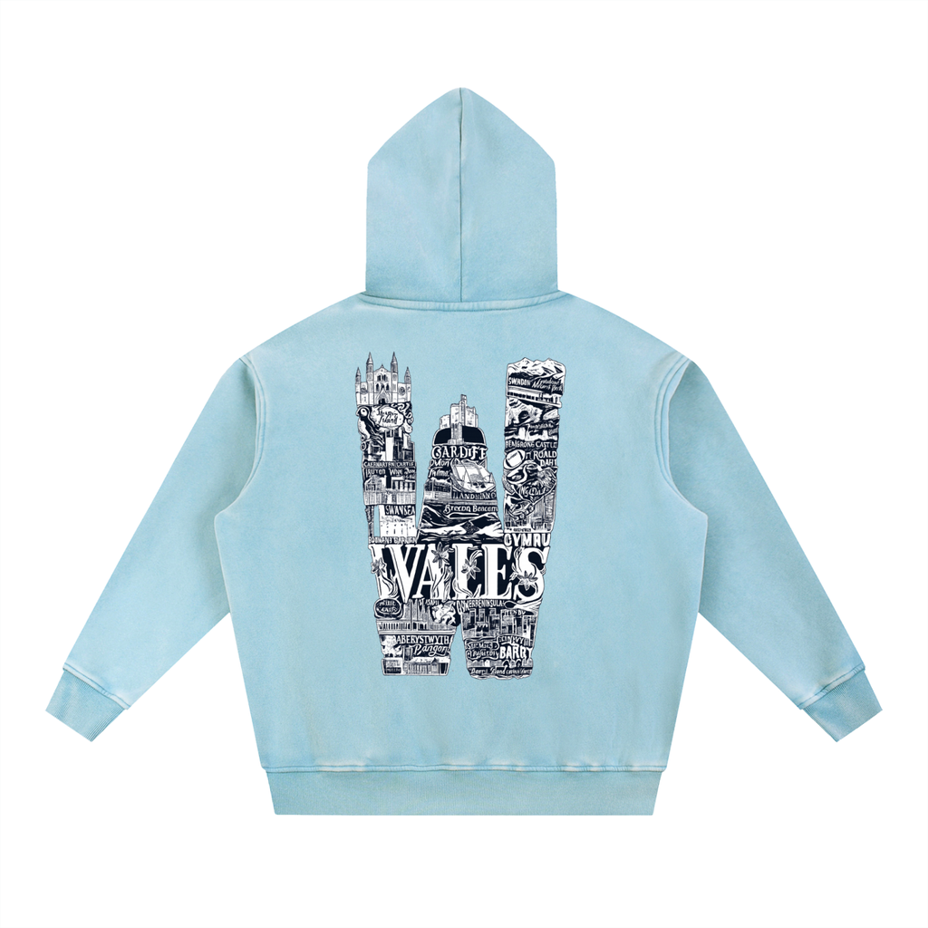 Snow Wash Fleece Oversize Hoodie
