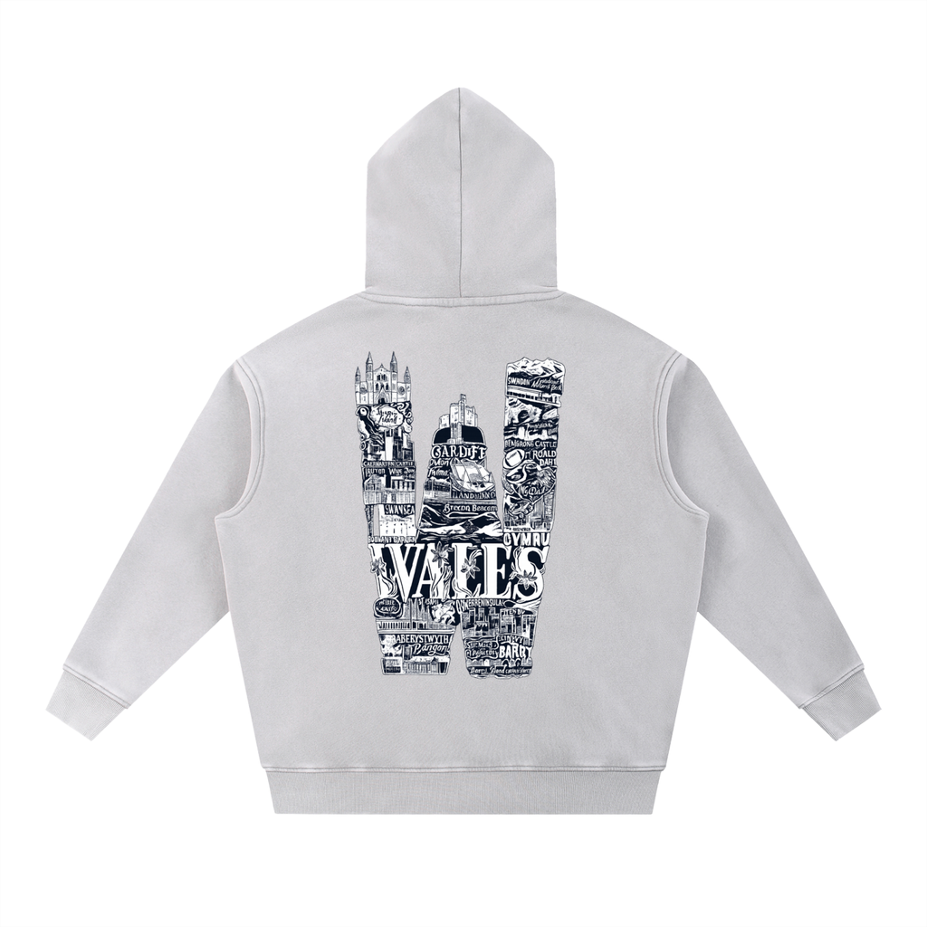 Snow Wash Fleece Oversize Hoodie