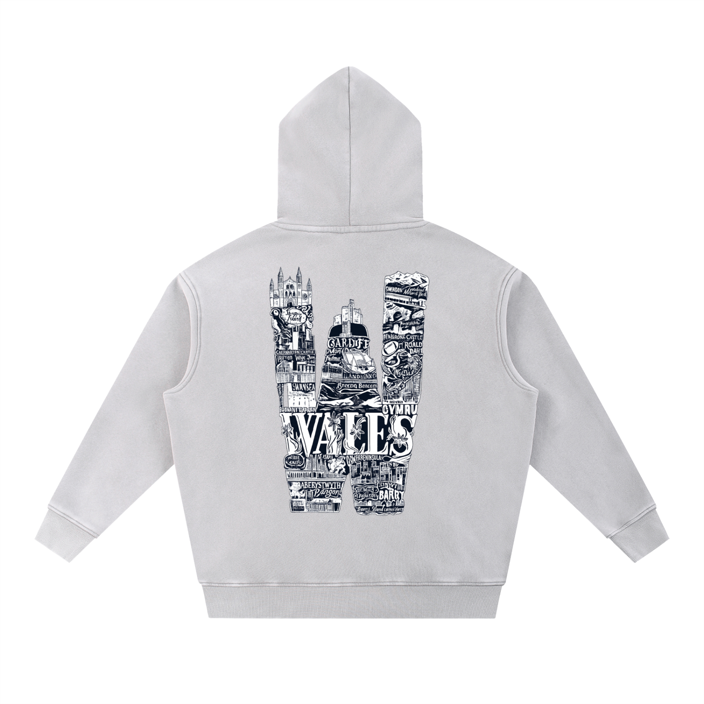 Snow Wash Fleece Oversize Hoodie