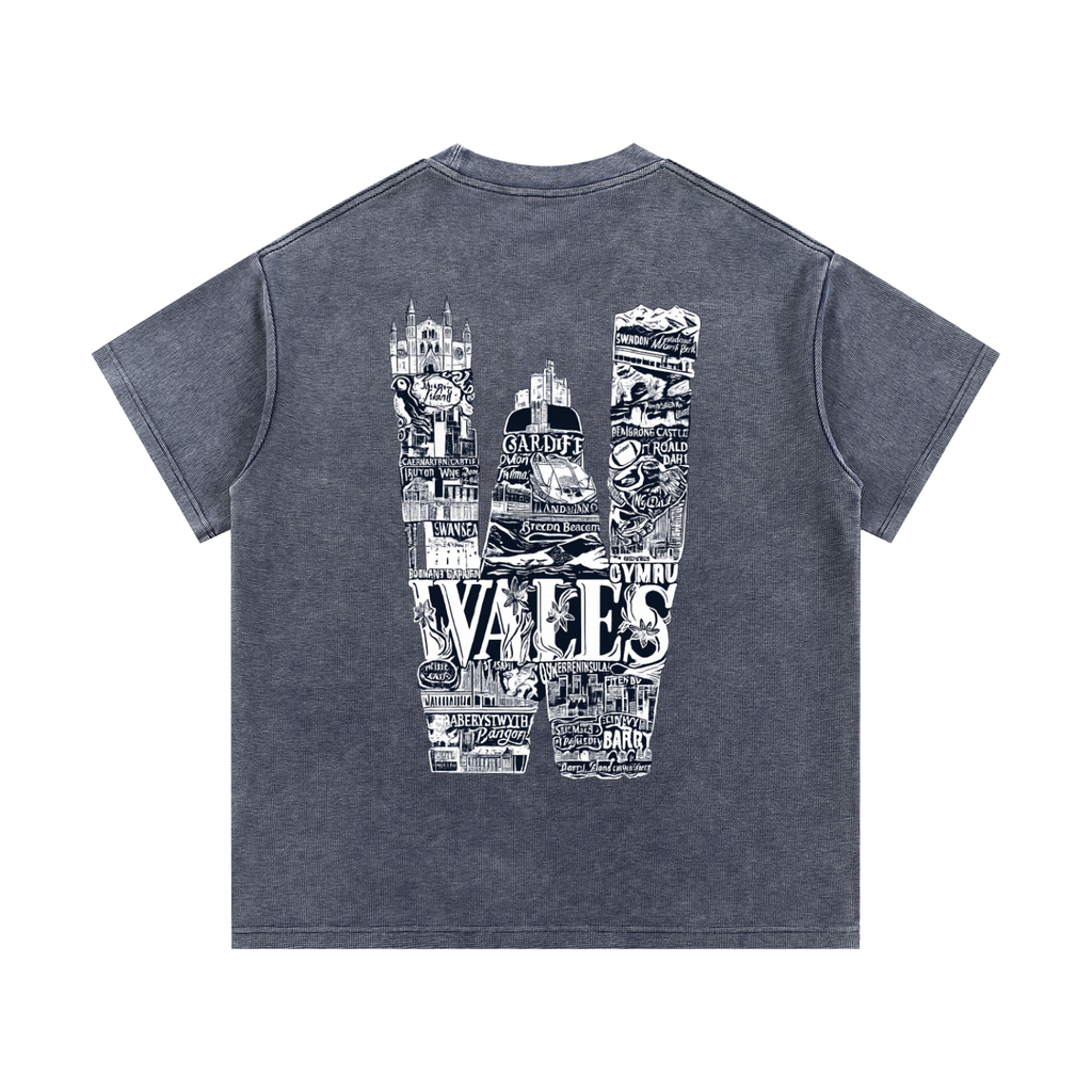 Mineral Wash Waffle Knit T-Shirt