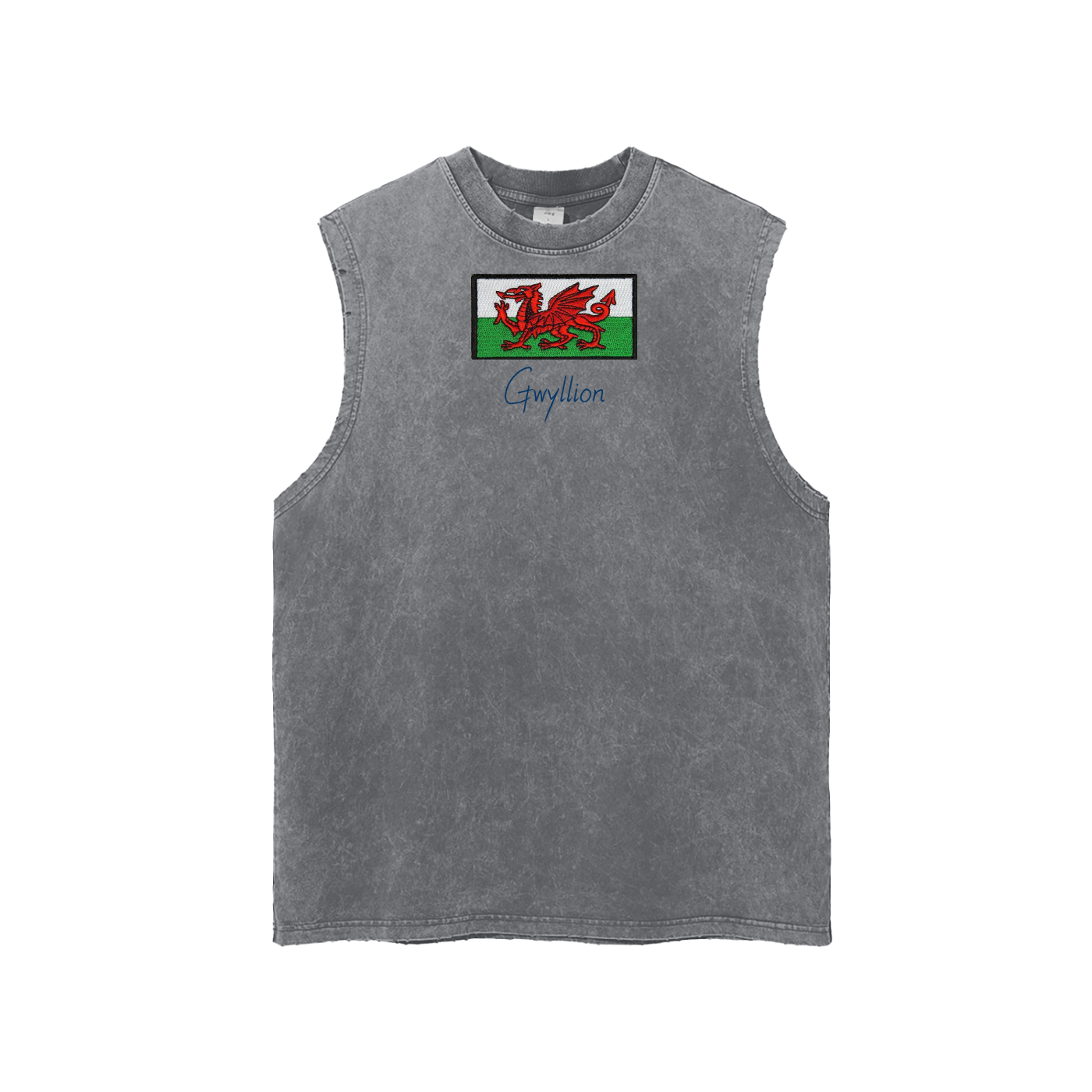 Snow Washed Frayed Hem Tank Top