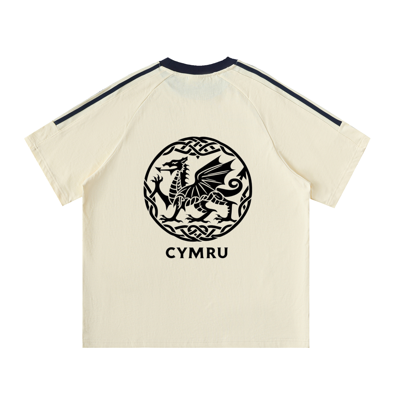 Contrast Tape Crewneck Cotton T-Shirt