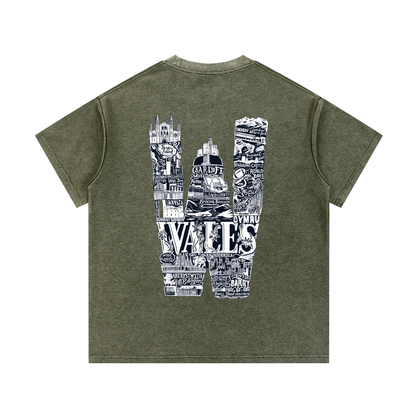 Mineral Wash Waffle Knit T-Shirt