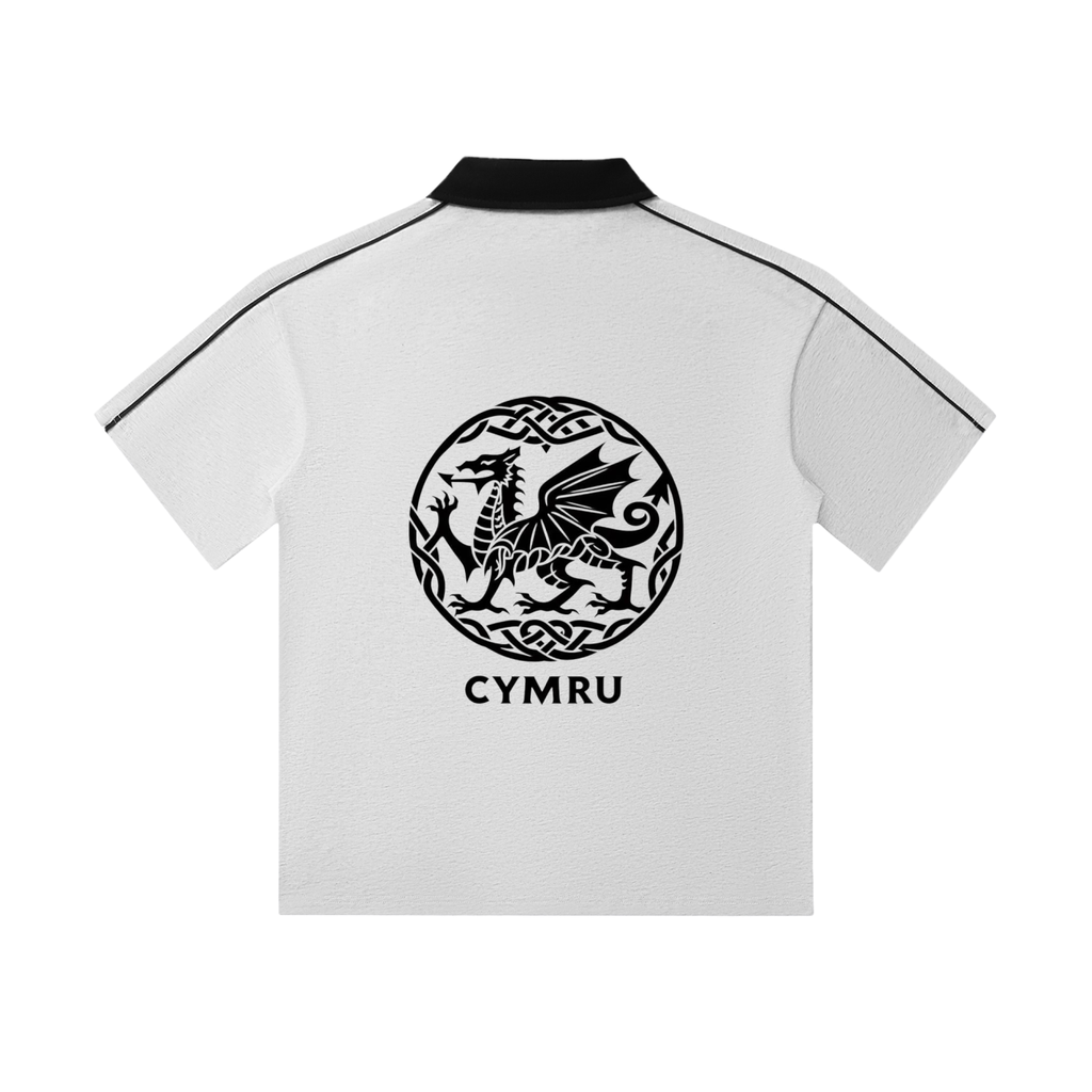 Contrast Collar Short-Sleeve Polo Shirt