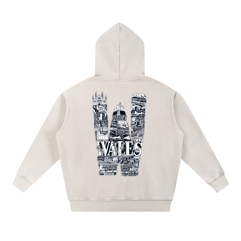 Snow Wash Fleece Oversize Hoodie