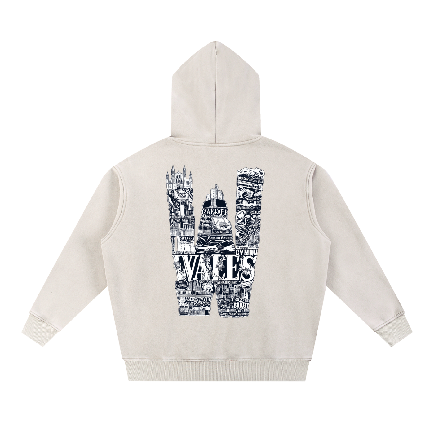 Snow Wash Fleece Oversize Hoodie
