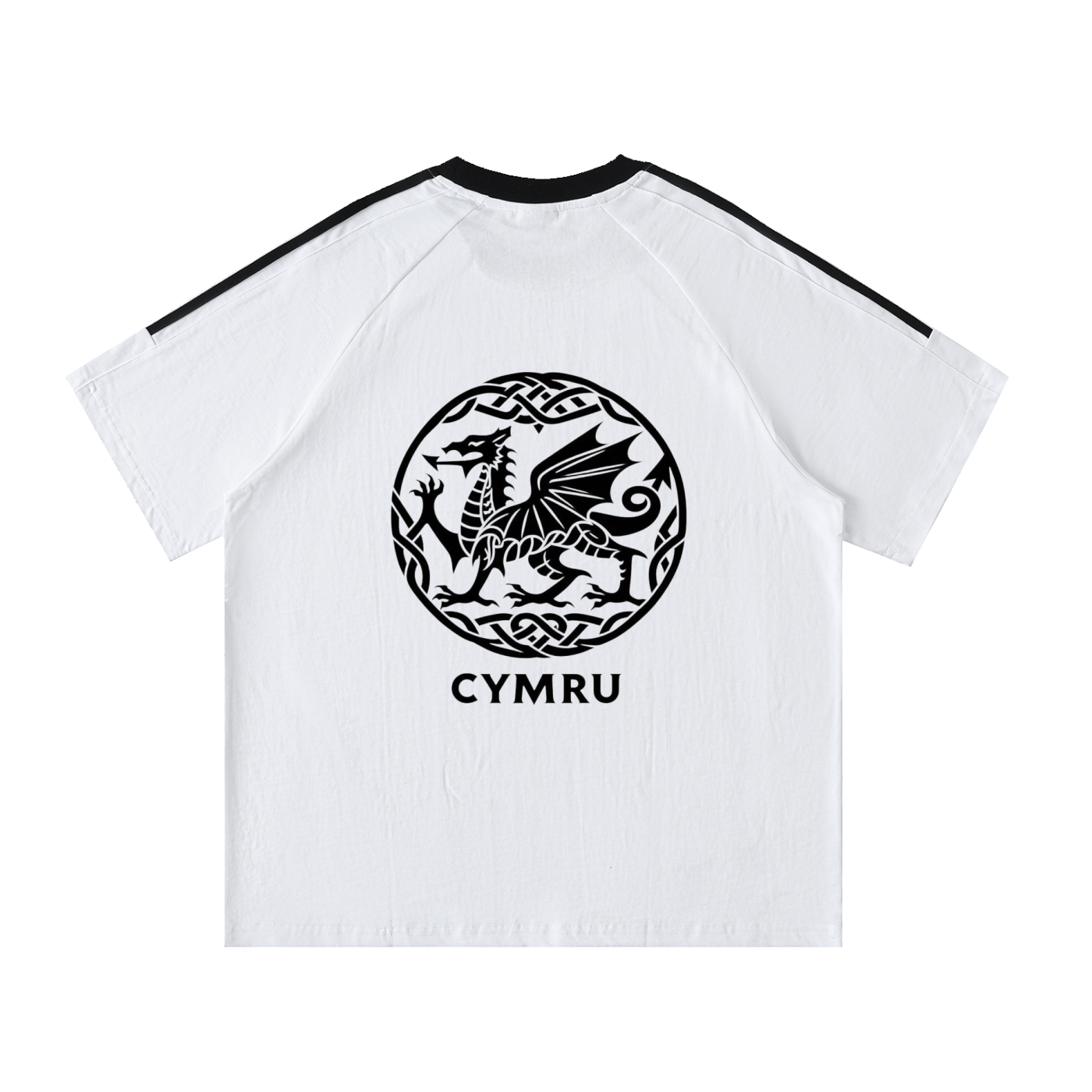 Contrast Tape Crewneck Cotton T-Shirt