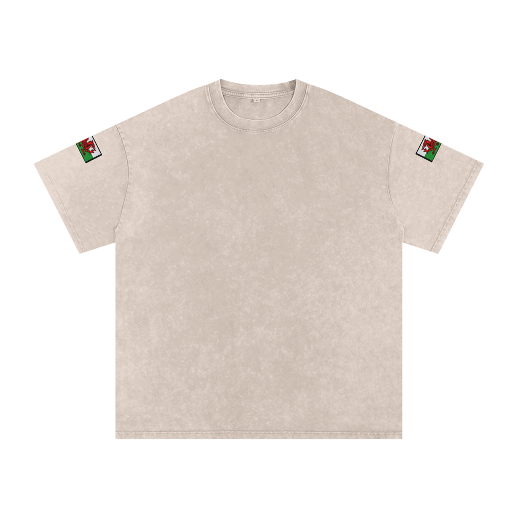 Snow Washed Oversized Cotton T-Shirt