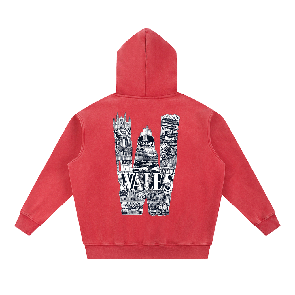 Snow Wash Fleece Oversize Hoodie